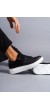 Warrior Bağcıklı Ve Fermuarlı Cilt Süet Erkek Günlük Sneaker Ayakkabı  - Siyah